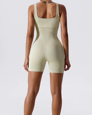 Ribbed Mid Thigh Romper